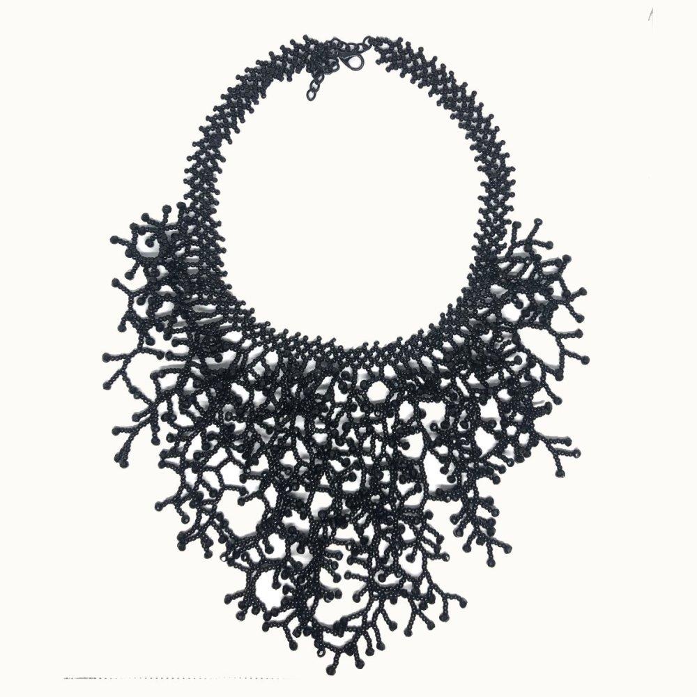 Black Coral Necklace - Beadzy