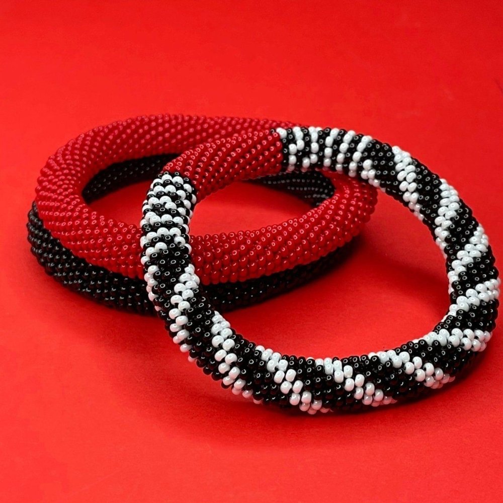 Carmen Rose Rope Bracelet set in 3 - Beadzy