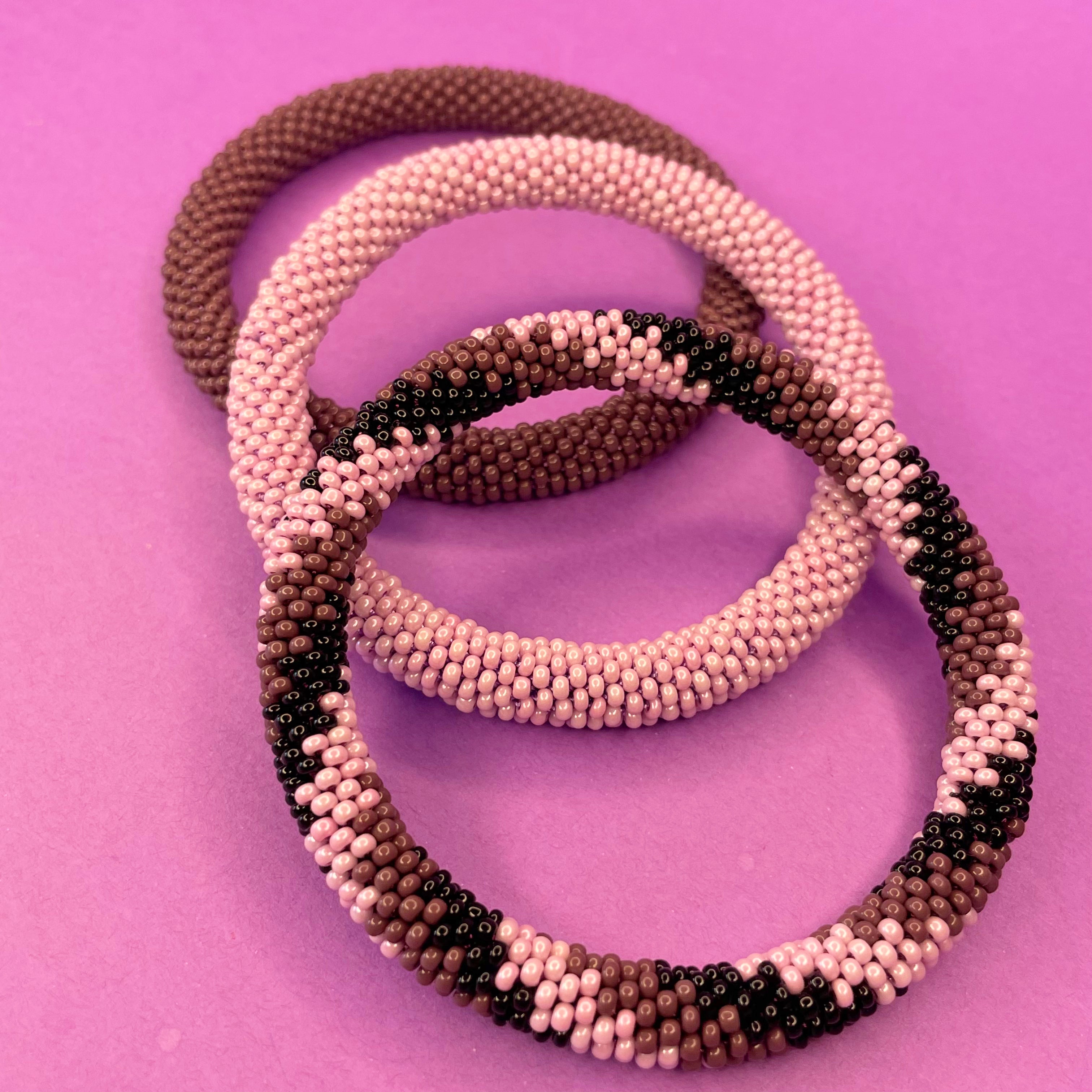 July Jade Rope Bracelet set in 3