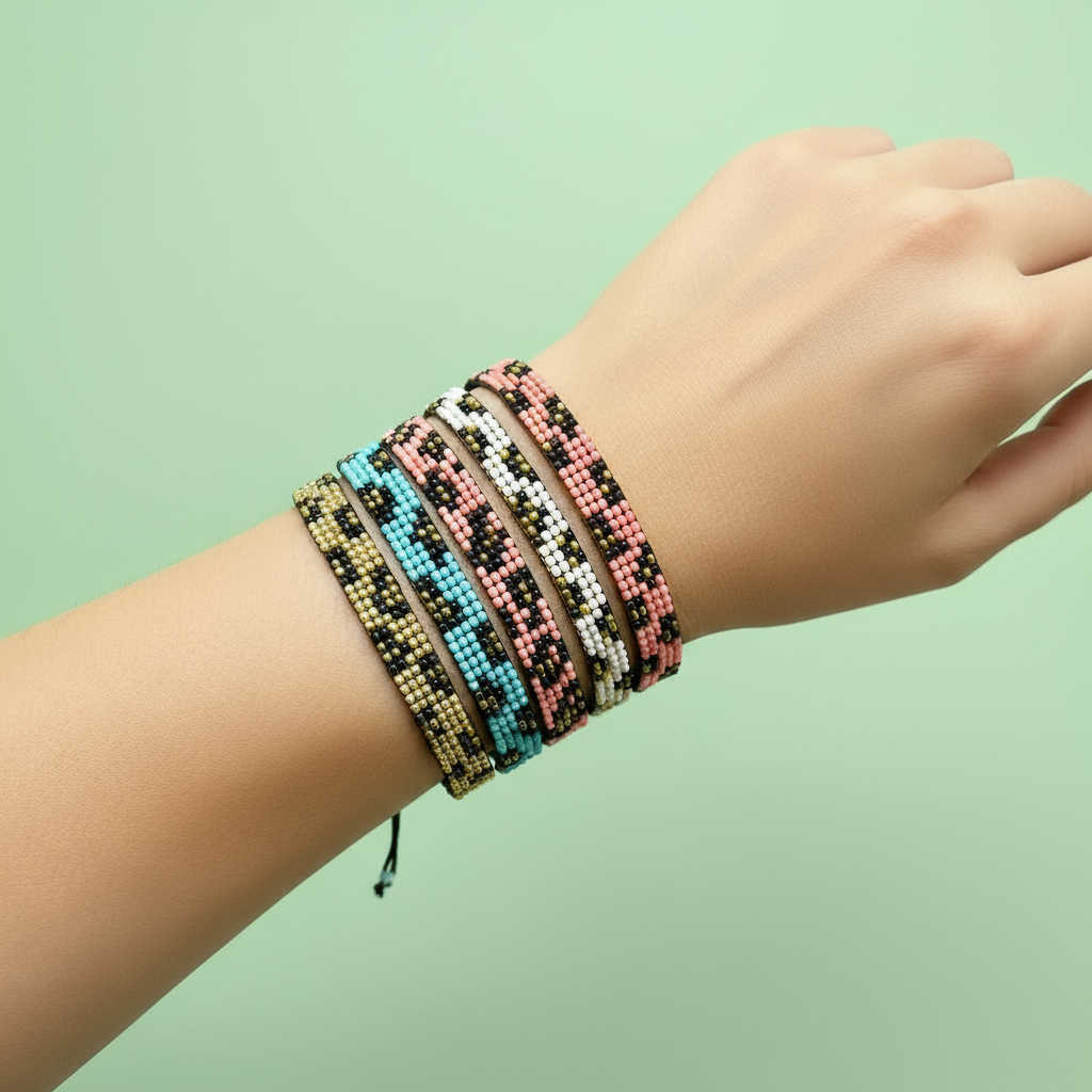 Urban Safari Handwoven Beaded Bracelets