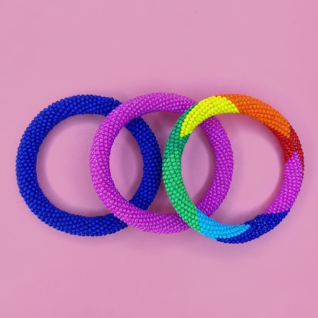 Rainbow Sugar Rope Bracelet set in 3