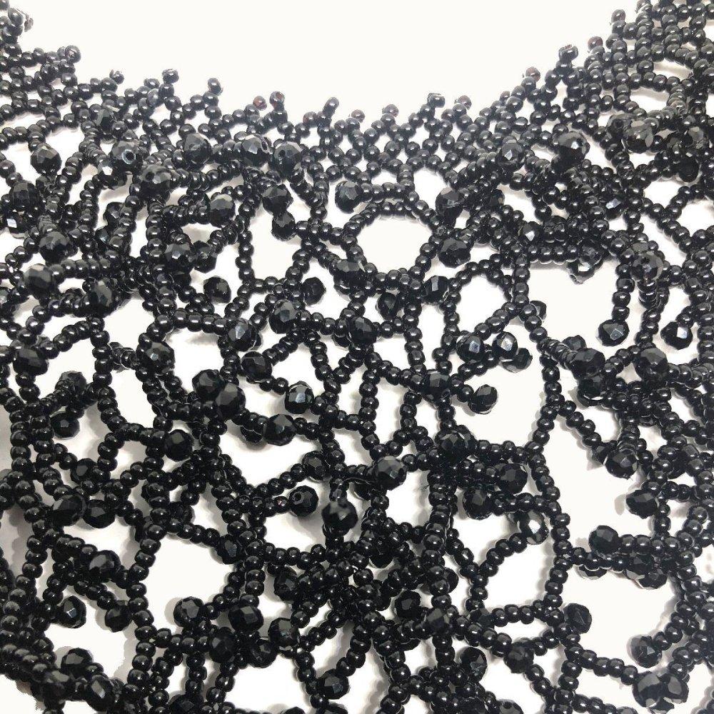 Black Crystal Coral Necklace - Beadzy