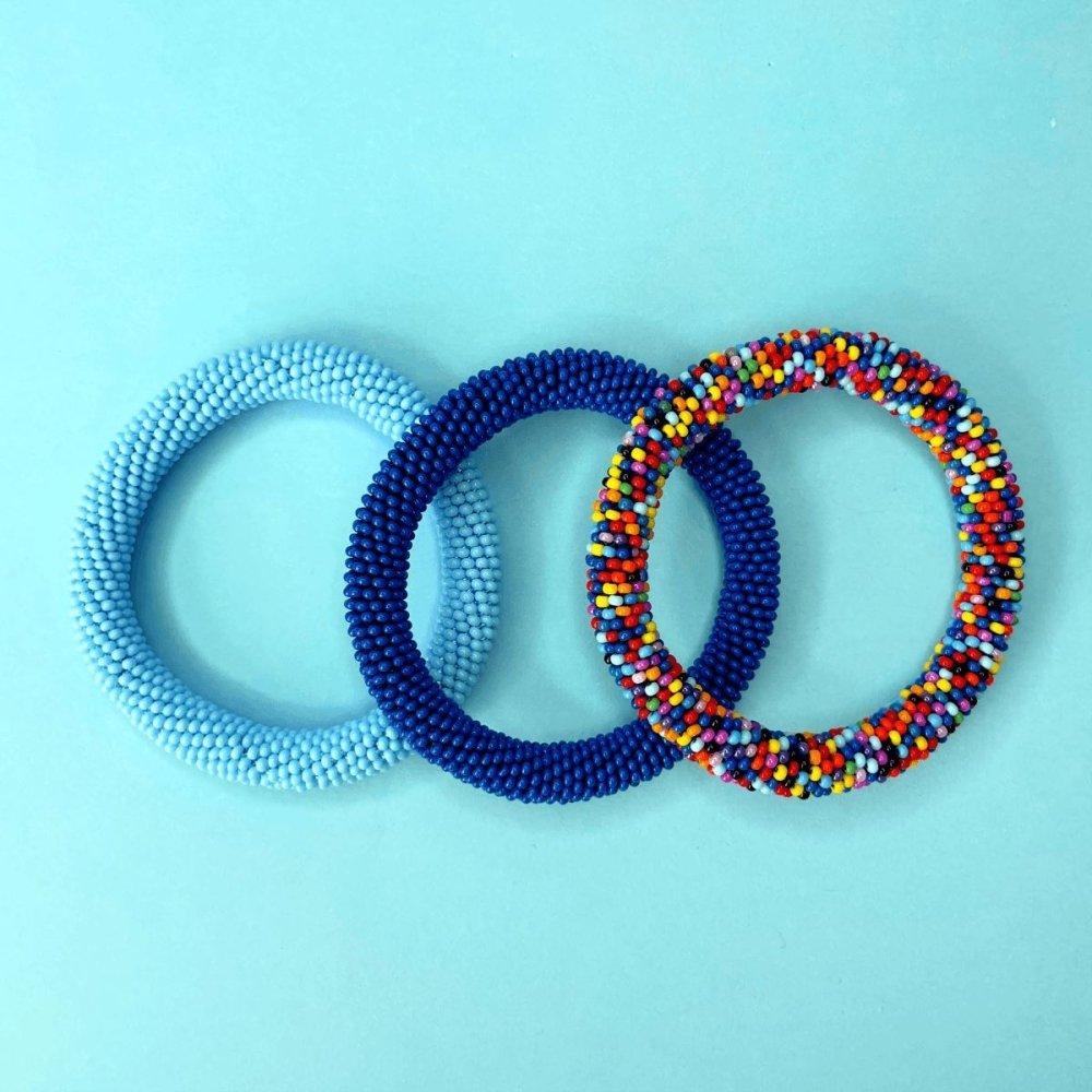 Bonbon Confetti Rope Bracelet set in 3 - Beadzy