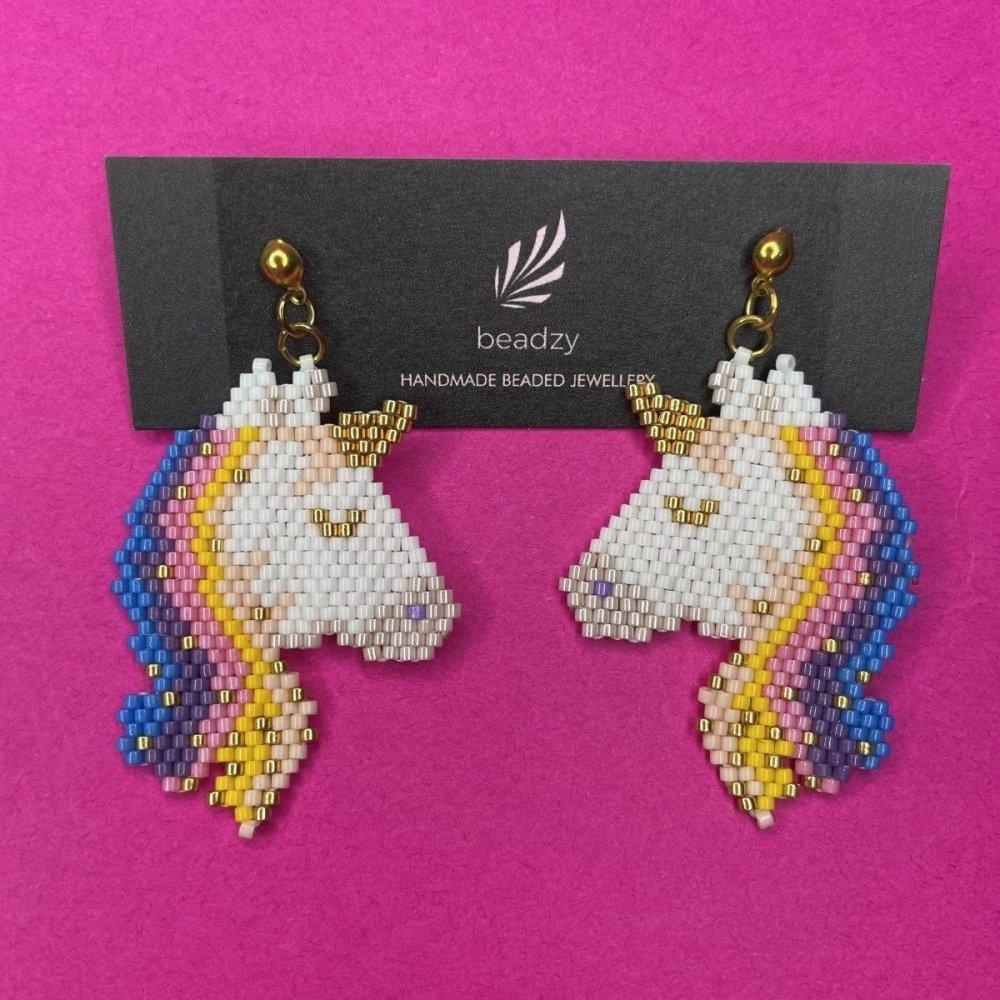 Fairy Unicorn Dangle Earrings - Beadzy