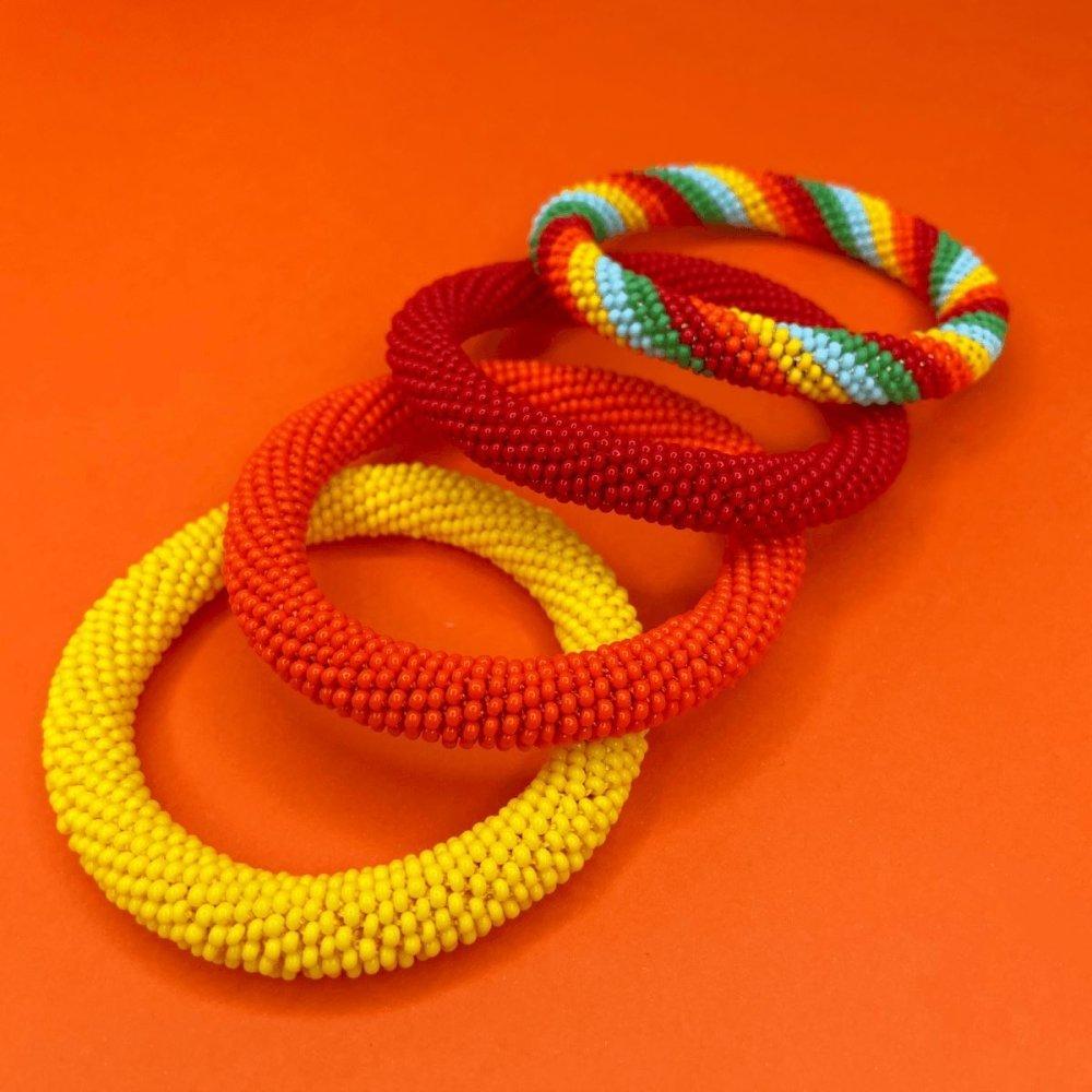 Rainbow Candy Rope Bracelet set in 4 - Beadzy