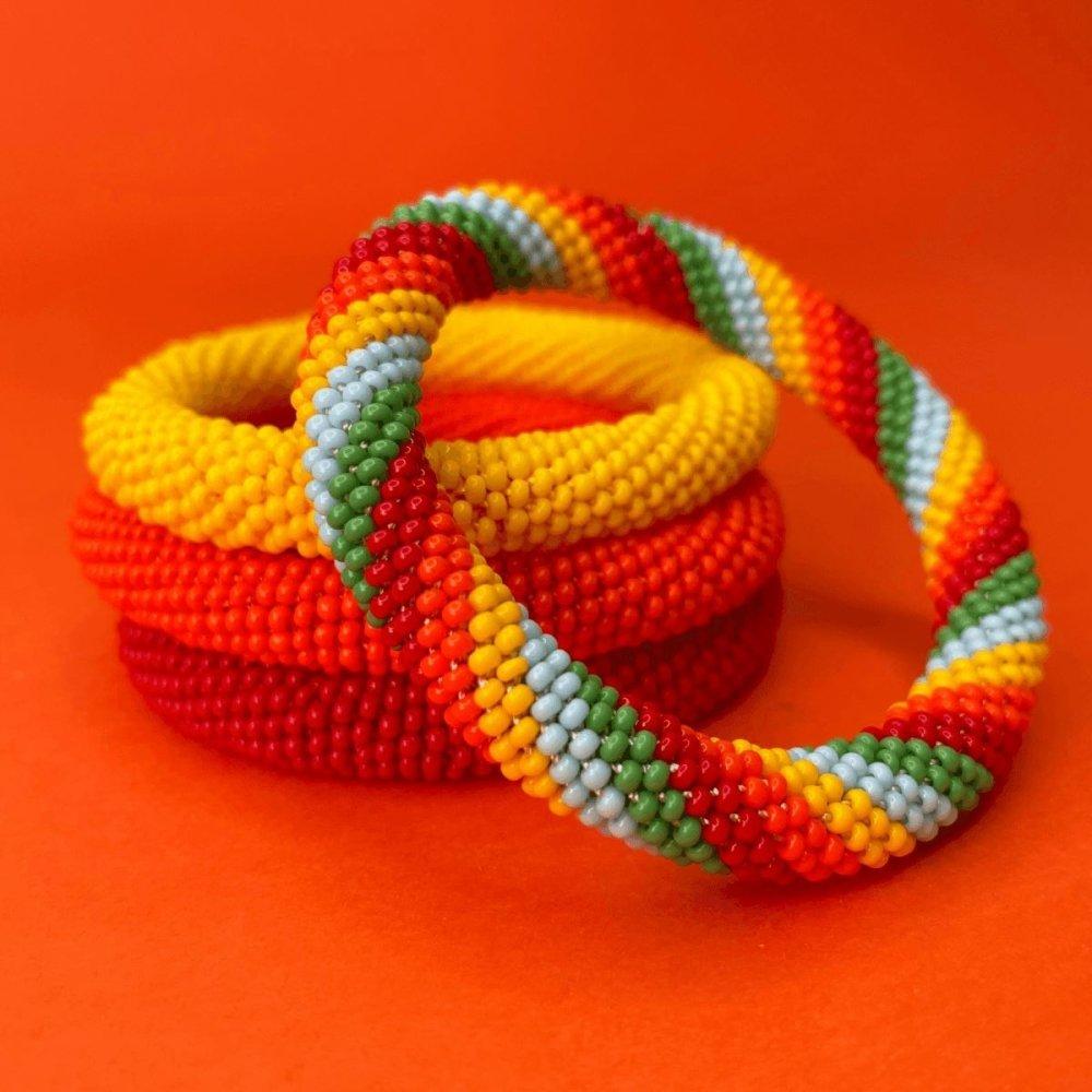 Rainbow Candy Rope Bracelet set in 4 - Beadzy