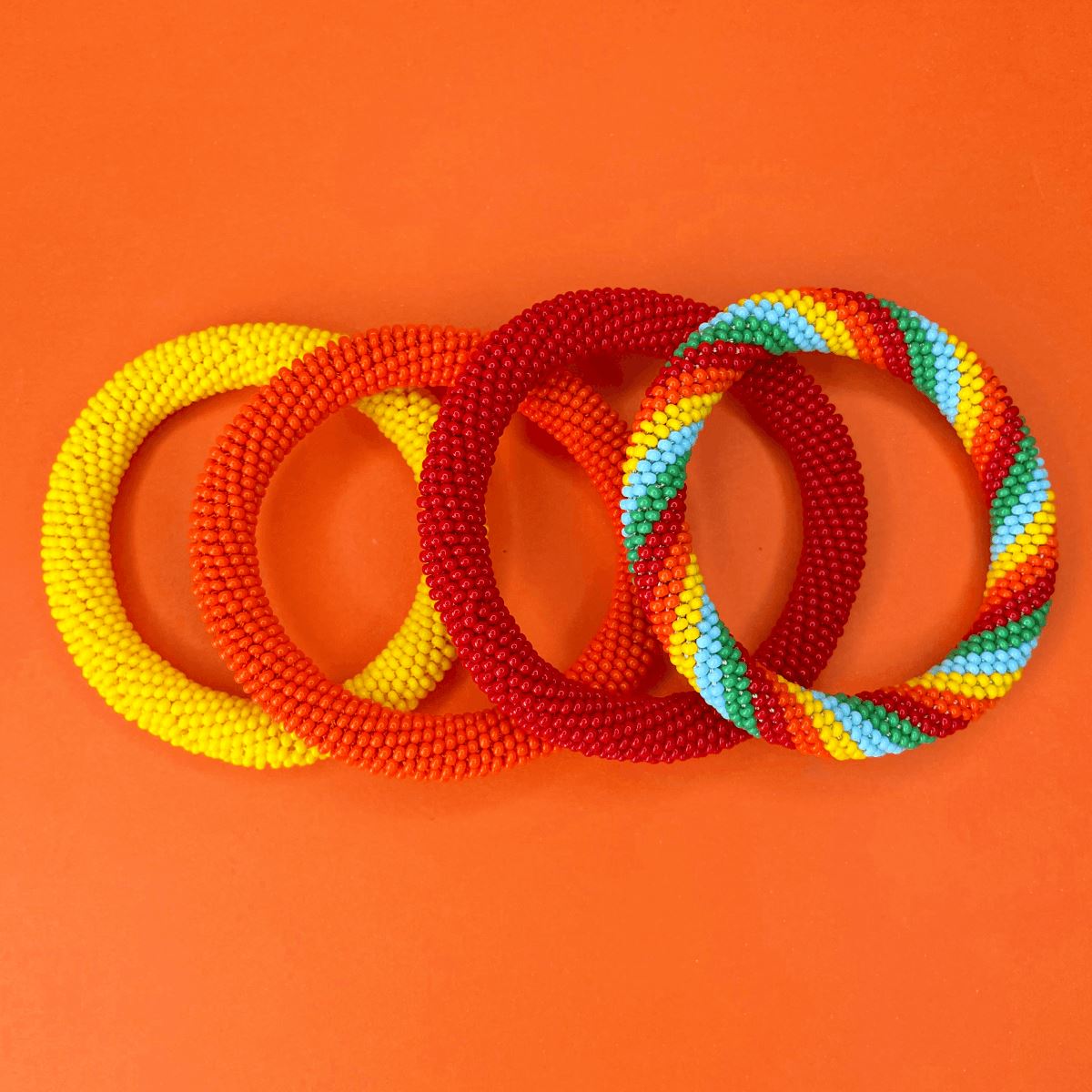 Rainbow Candy Rope Bracelet set in 4 Bracelet zeynep-y 